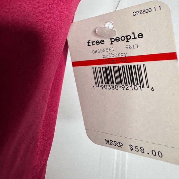 *New With Tag* Free People Raspberry Fuchsia Thong Bodysuit, Sz XS (Orig. $58) - Picture 3 of 7